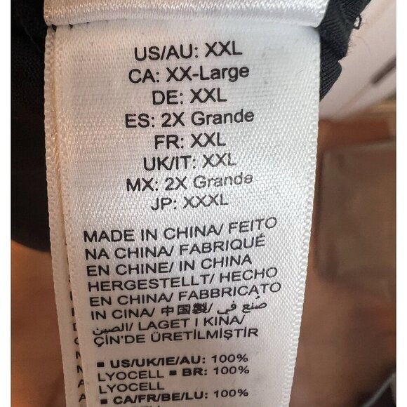 Terea By Andrea Pitter Black 100% Tencel Shirt Dress XXL MIDI 3/4 Sleeves Pocket - Picture 8 of 11